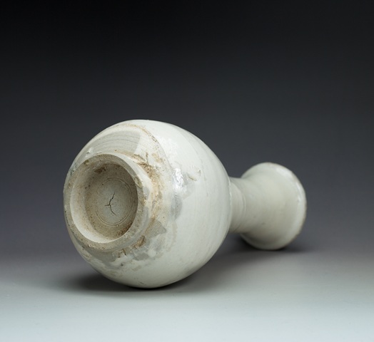 古玩陶瓷白釉玉壺春瓶拍賣(mài)，當(dāng)前價(jià)格12000元