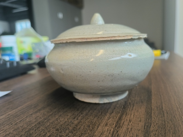 古玩陶瓷青白釉蓋罐真品鑒賞圖