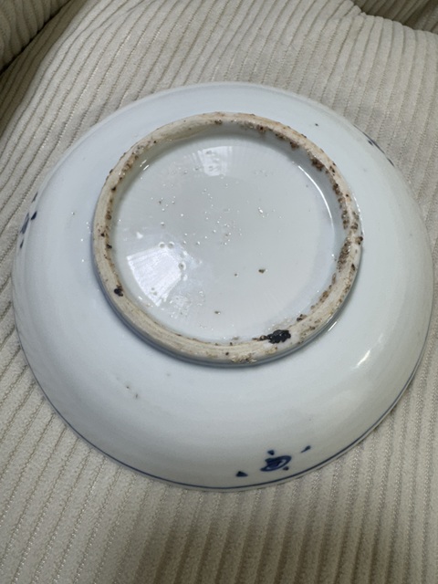 古玩陶瓷青花云鶴紋盤真品鑒賞圖