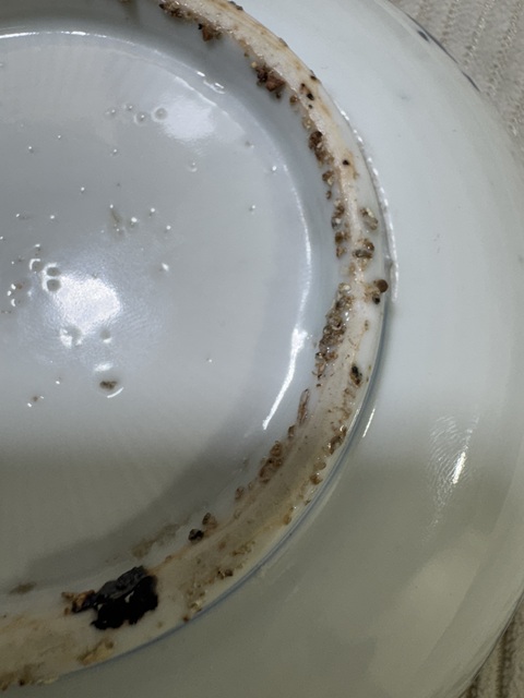 古玩陶瓷青花云鶴紋盤真品鑒賞圖