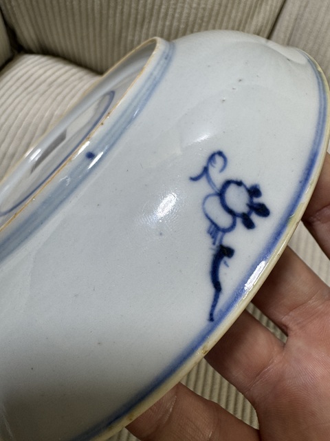 古玩陶瓷雍正 青花三多紋盤真品鑒賞圖