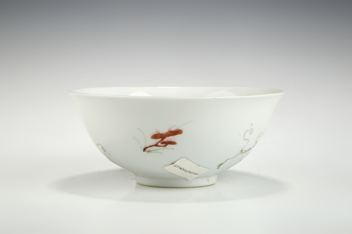 古玩陶瓷民國·粉彩籟瓜紋碗真品鑒賞圖