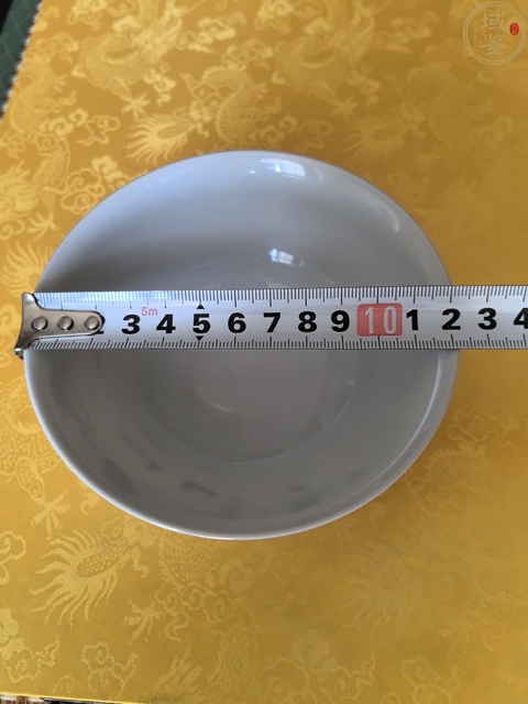 古玩陶瓷粉彩丹鶴圖茶碗拍賣，當前價格1300元