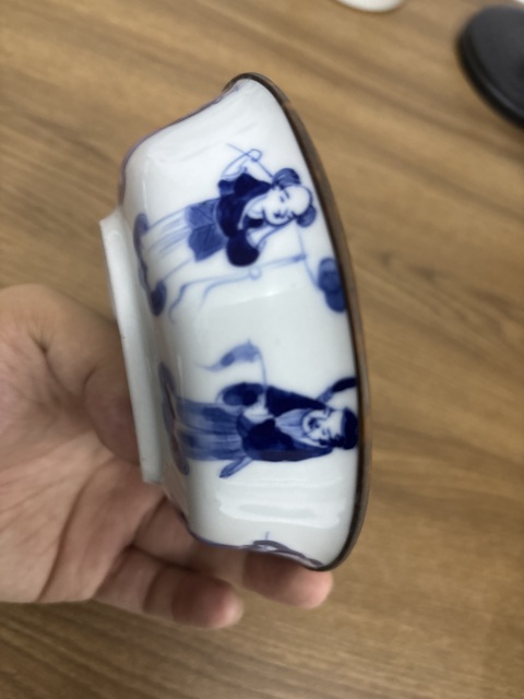 古玩陶瓷青花人物故事碗真品鑒賞圖