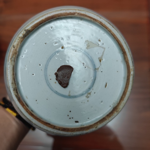 古玩陶瓷青花太陽花罐真品鑒賞圖