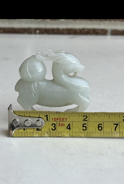 古玩玉器和田玉雕“祿壽”把件真品鑒賞圖