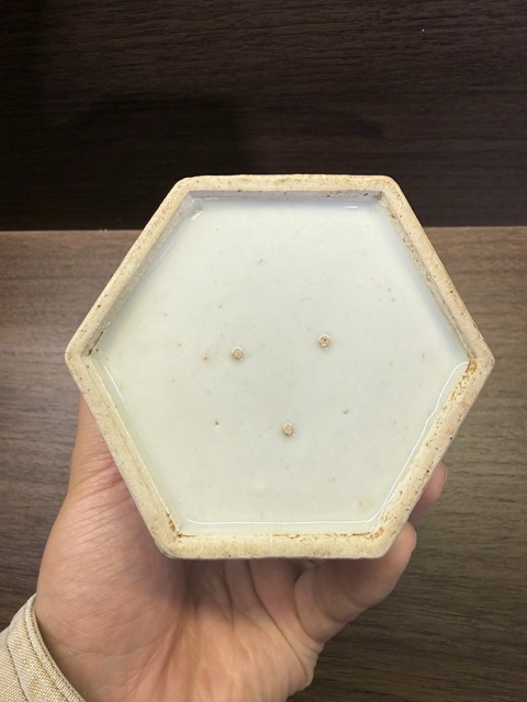 古玩陶瓷民國細路粉彩六方蓋缸真品鑒賞圖