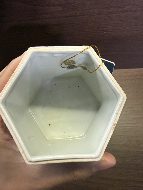 古玩陶瓷民國細路粉彩六方蓋缸真品鑒賞圖