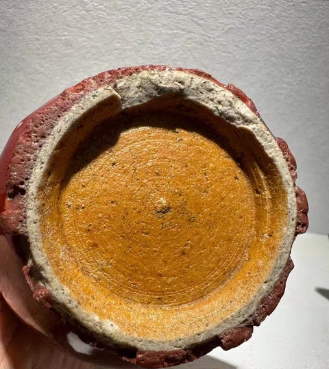 古玩陶瓷鈞紅釉天球瓶真品鑒賞圖