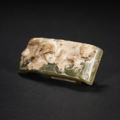 古玩玉器做舊仿漢代“玉劍璏”真品鑒賞圖