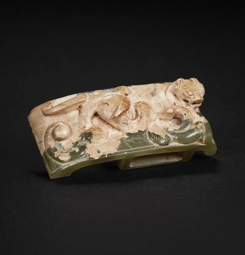 古玩玉器做舊仿漢代“玉劍璏”真品鑒賞圖