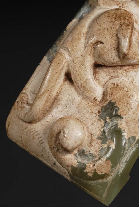 古玩玉器做舊仿漢代“玉劍璏”真品鑒賞圖