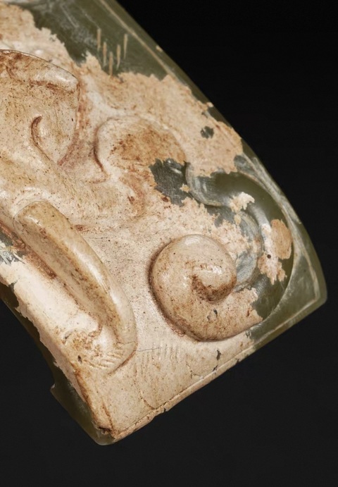 古玩玉器做舊仿漢代“玉劍璏”真品鑒賞圖