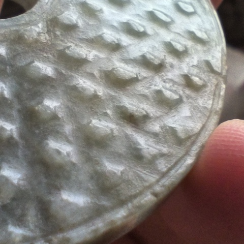 古玩玉器和田玉雕“蒲紋璧”真品鑒賞圖