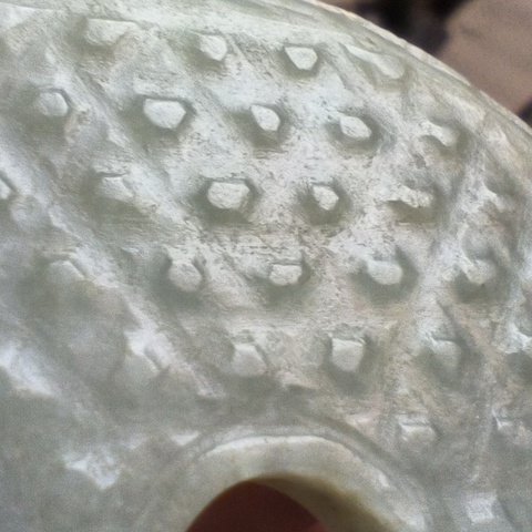 古玩玉器和田玉雕“蒲紋璧”真品鑒賞圖