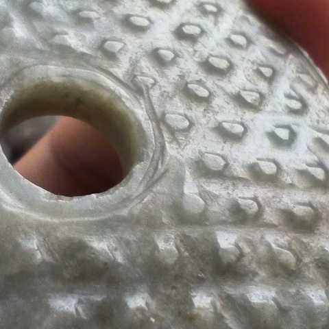 古玩玉器和田玉雕“蒲紋璧”真品鑒賞圖