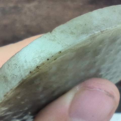 古玩玉器和田玉雕“蒲紋璧”真品鑒賞圖