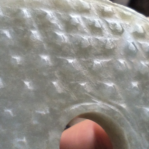 古玩玉器和田玉雕“蒲紋璧”真品鑒賞圖