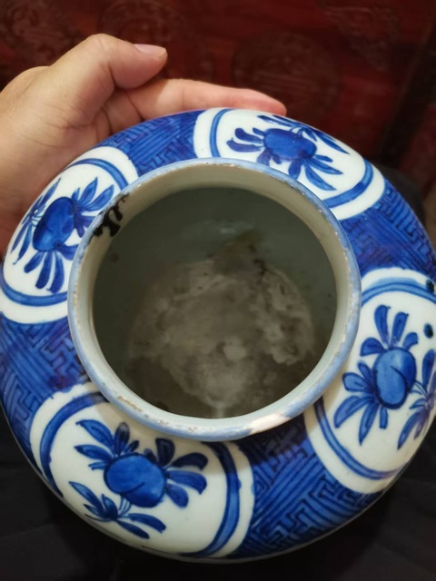 古玩陶瓷萬歷青花花鳥罐真品鑒賞圖