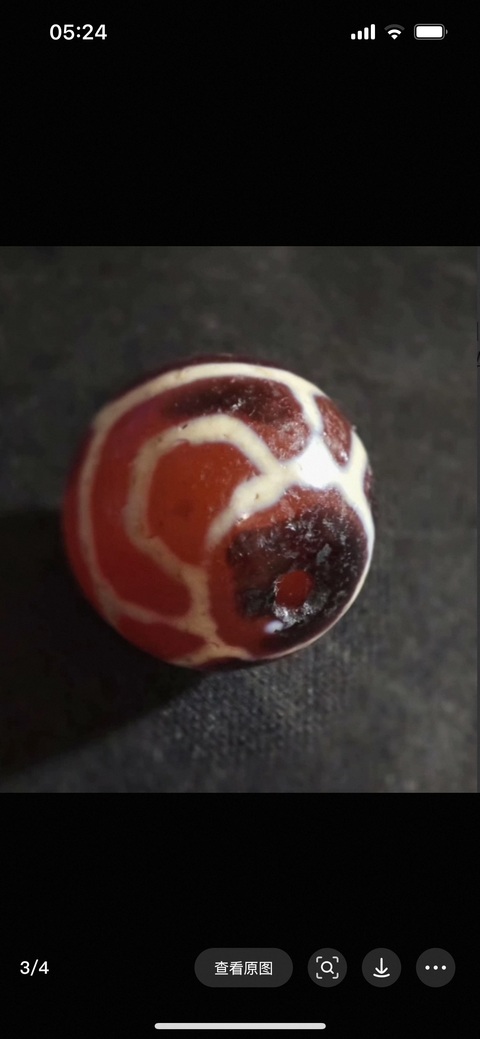 古玩雜項(xiàng)瑪瑙珠真品鑒賞圖