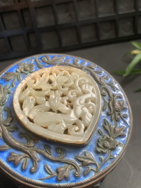 古玩玉器和田玉雕“龍紋帶板”（鑲嵌首飾盒）真品鑒賞圖