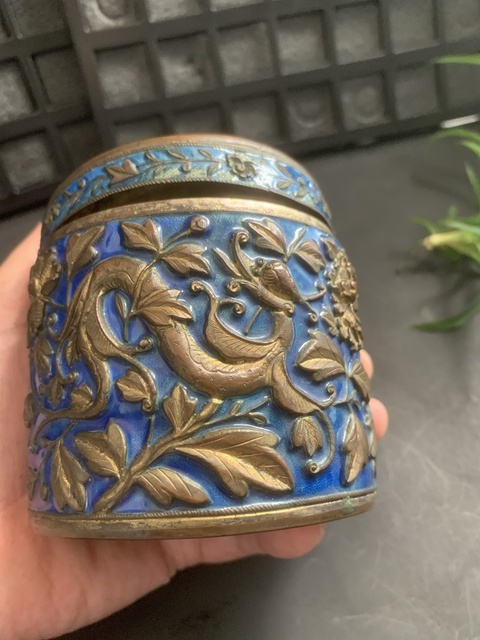 古玩玉器和田玉雕“龍紋帶板”（鑲嵌首飾盒）真品鑒賞圖