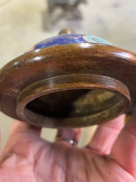 古玩陶瓷龍鳳紋銅胎掐絲琺瑯彩將軍罐真品鑒賞圖