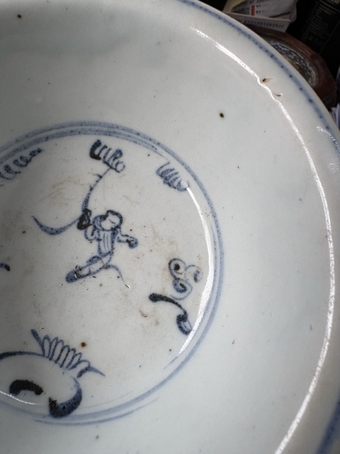 古玩陶瓷成化嬰戲紋青花小碗真品鑒賞圖