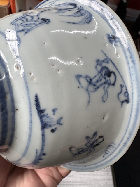 古玩陶瓷成化嬰戲紋青花小碗真品鑒賞圖