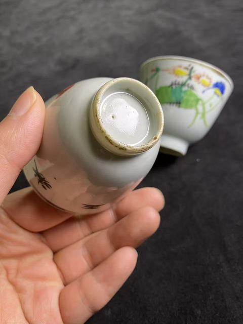 古玩陶瓷民國花卉紋杯拍賣，當前價格10元