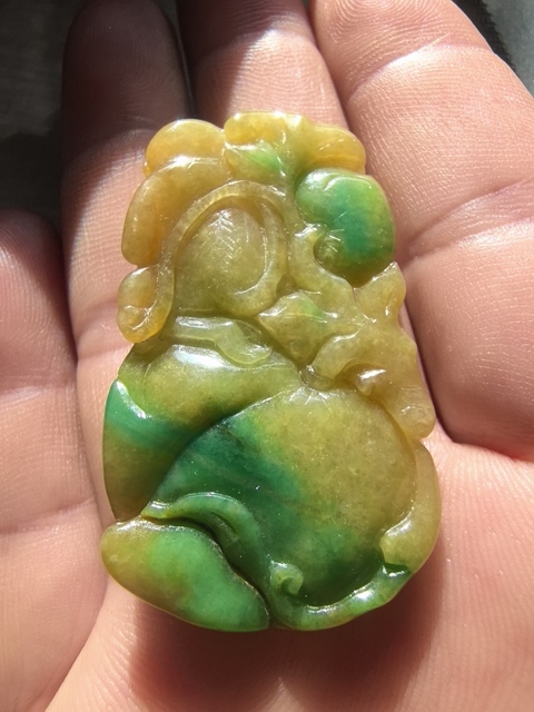 古玩玉器天然翡翠雕件真品鑒賞圖