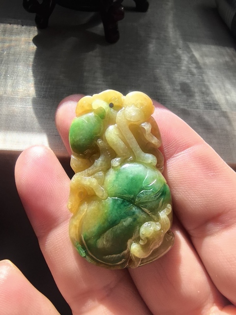 古玩玉器天然翡翠雕件真品鑒賞圖