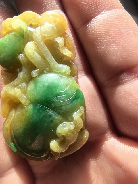 古玩玉器天然翡翠雕件真品鑒賞圖