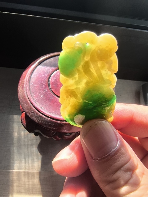 古玩玉器天然翡翠雕件真品鑒賞圖