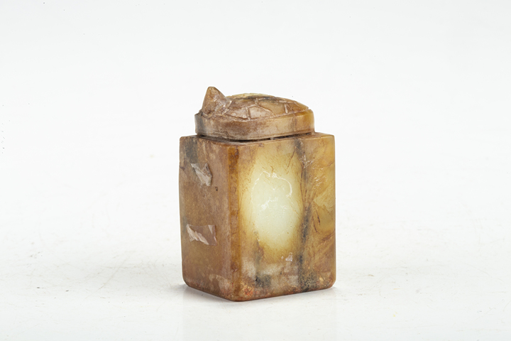 古玩玉器清代·秋查款龜鈕印章真品鑒賞圖