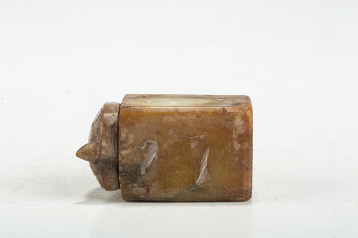 古玩玉器清代·秋查款龜鈕印章真品鑒賞圖