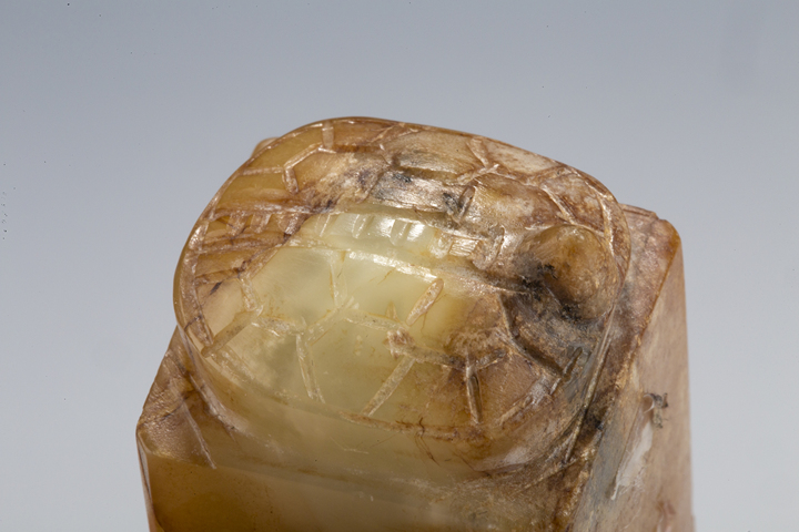 古玩玉器清代·秋查款龜鈕印章真品鑒賞圖