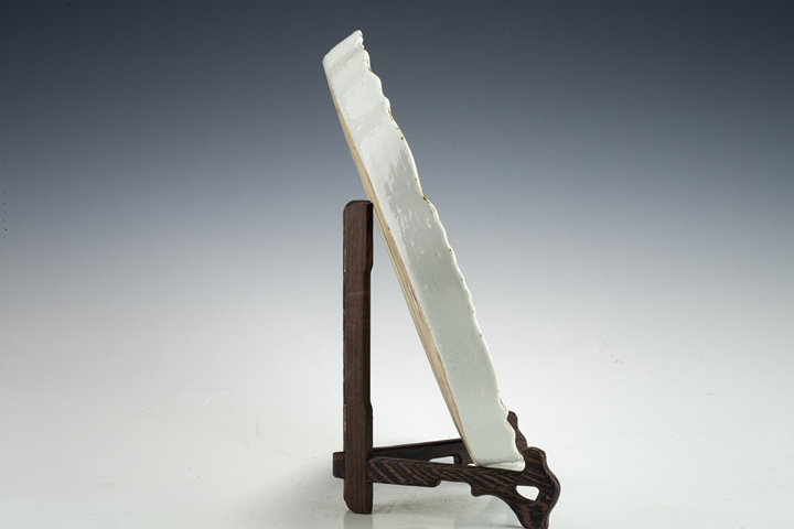 古玩陶瓷民國(guó)·淺絳彩山水人物紋茶盤真品鑒賞圖