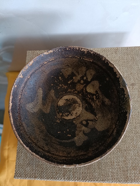 古玩陶瓷吉州窯月影梅茶盞真品鑒賞圖