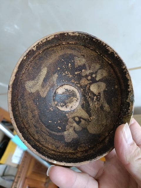 古玩陶瓷吉州窯月影梅茶盞真品鑒賞圖