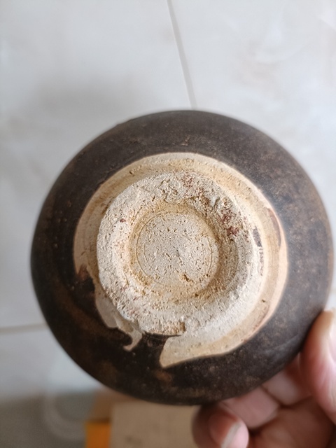 古玩陶瓷吉州窯月影梅茶盞真品鑒賞圖