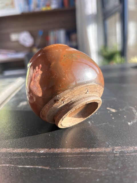 古玩陶瓷紅耀州雞心罐真品鑒賞圖