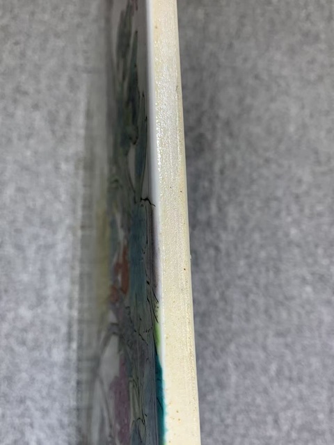 古玩陶瓷粉彩瓷板真品鑒賞圖