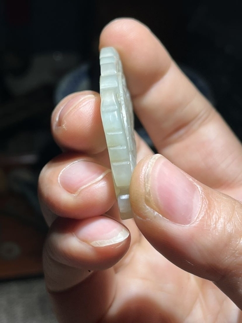 古玩玉器和田玉雕“壽星佩”真品鑒賞圖