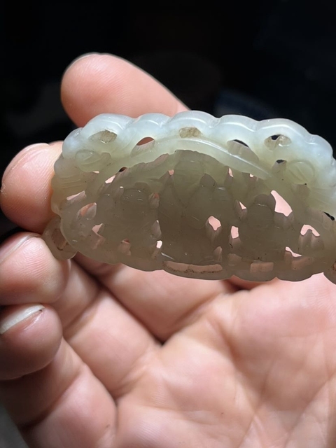 古玩玉器和田玉雕“壽星佩”真品鑒賞圖