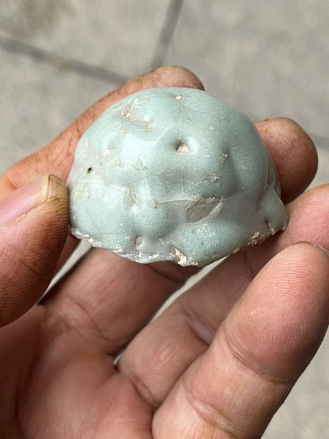 古玩陶瓷龍泉仿官窯火照真品鑒賞圖