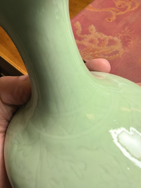 古玩陶瓷蒜頭瓶真品鑒賞圖