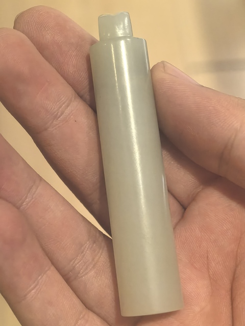 古玩玉器和田玉雕“素紋翎管”真品鑒賞圖