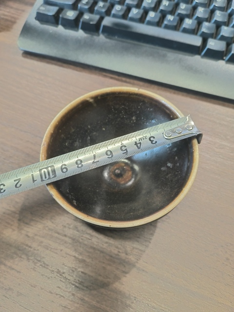 古玩陶瓷贛州窯褐釉茶盞真品鑒賞圖