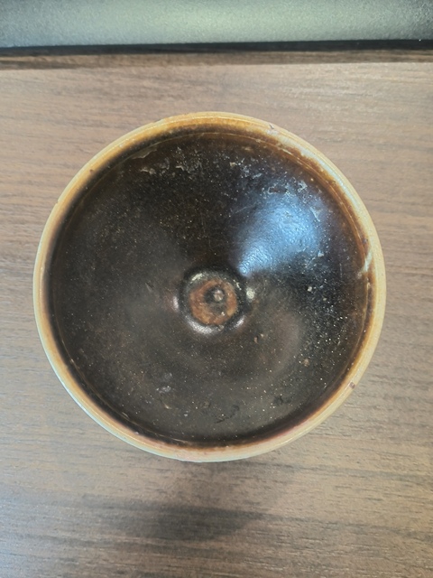 古玩陶瓷贛州窯褐釉茶盞真品鑒賞圖
